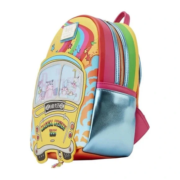 Loungefly Colorful Beatles Backpack - Picture 3 of 7